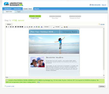Create newsletters or use built-in templates