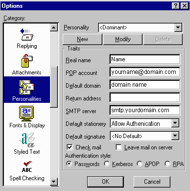 eudor email setup step 3