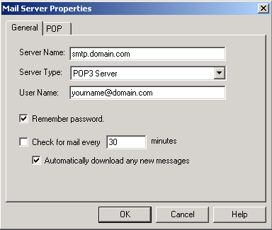 netscape email setup step 3