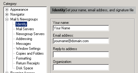 netscape email setup step 5