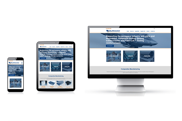 website design and development for Burnham Composite Structures