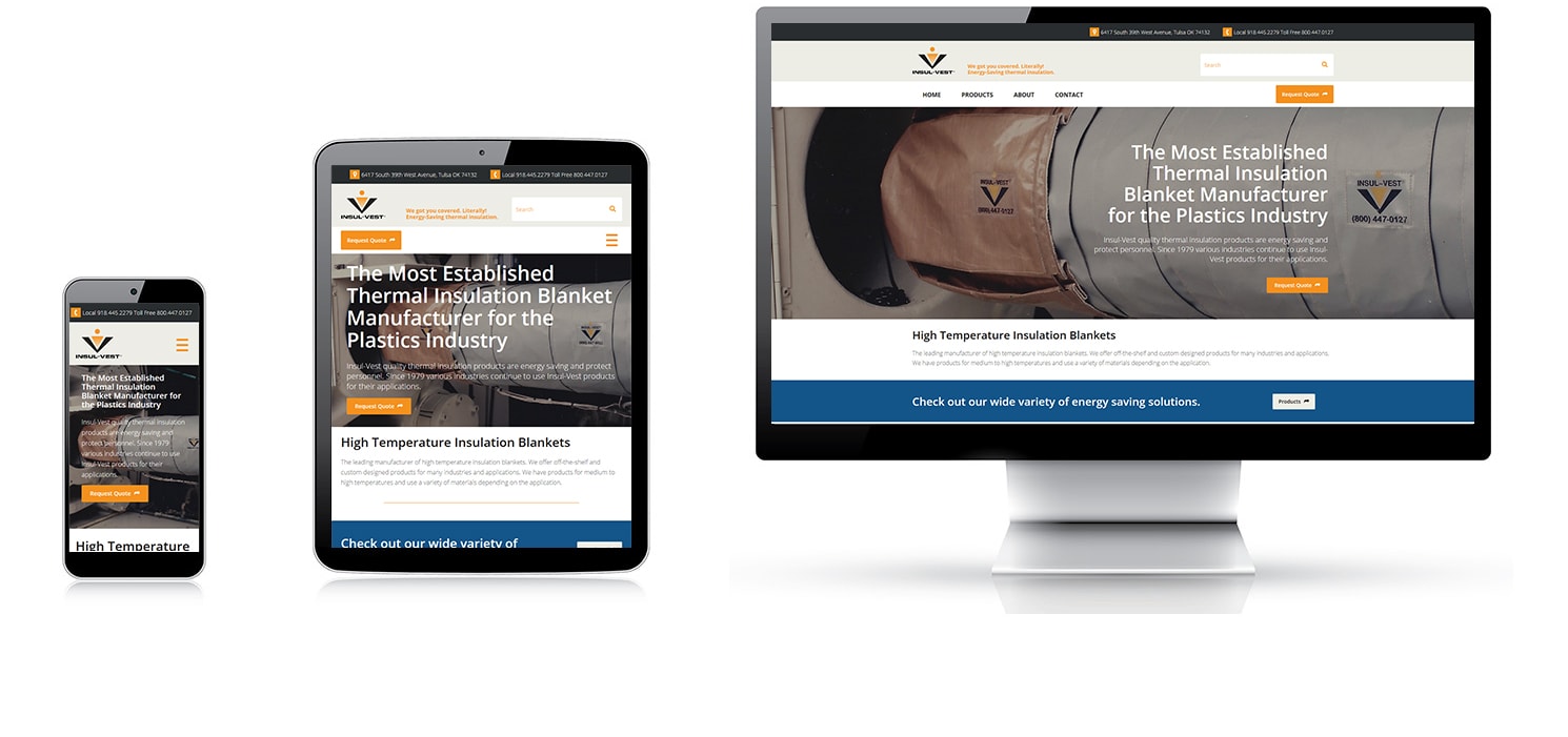 logo design, website development, and SEO services for Insul-Vest