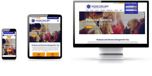 New Western State Bank Responsive Designed Website on Different Devices